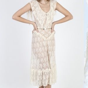 Vintage Lace Ivory Dress